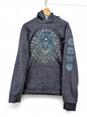 American Fighter Men's Graphic Pullover Hoodie S Charcoal‎